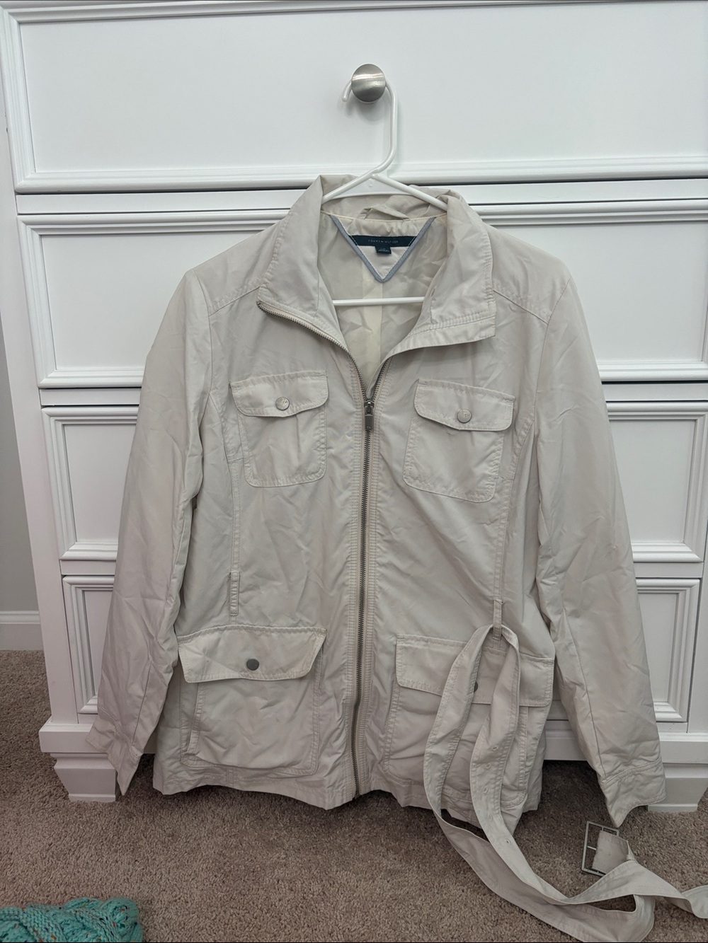 Tommy Hilfiger Light Beige Utility Jacket with Belt
